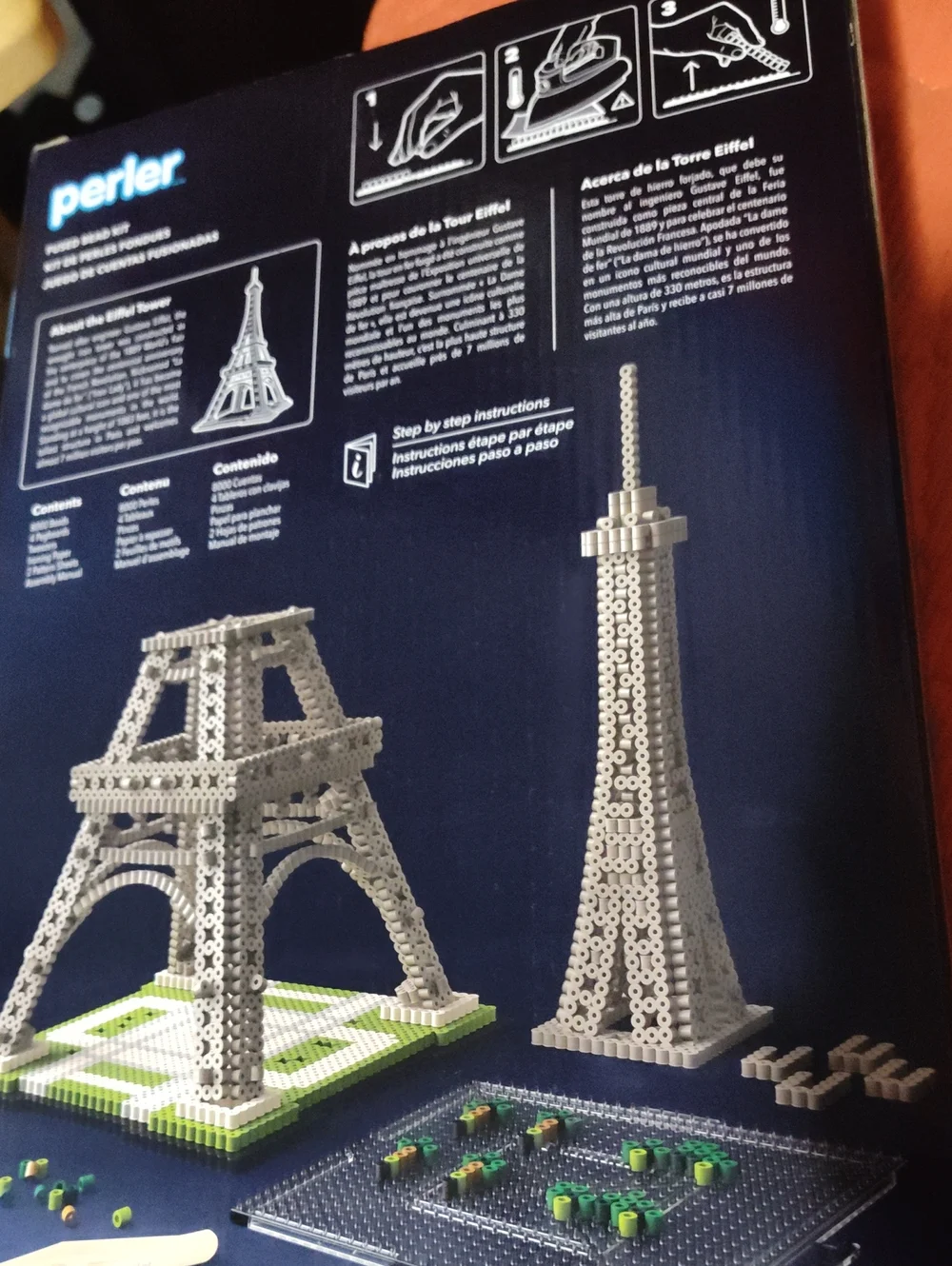 Perler Eiffel Tower Fused Bead Kit - Gray Building Set